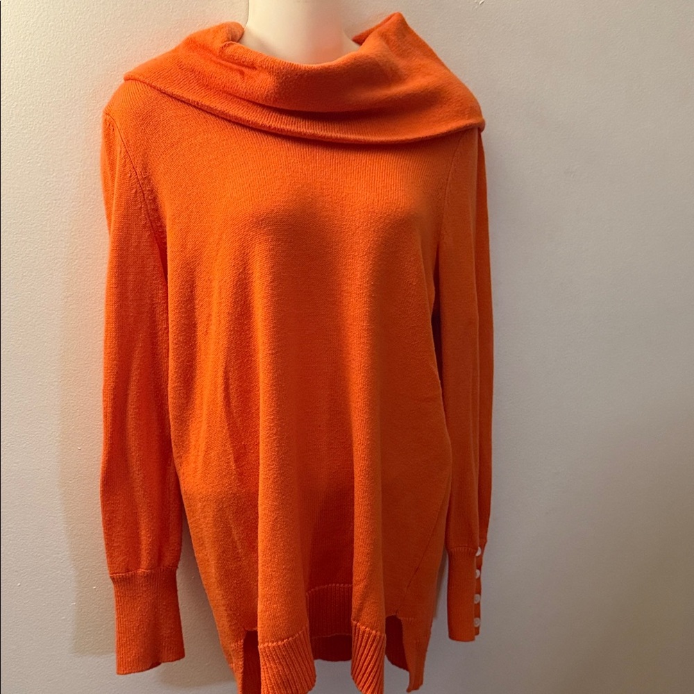 Lauren Ralph Lauren Vibrant Orange Turtleneck Sweater